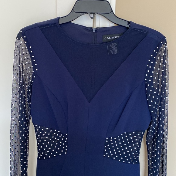 Navy Blue Cachet Dress - Picture 6 of 7